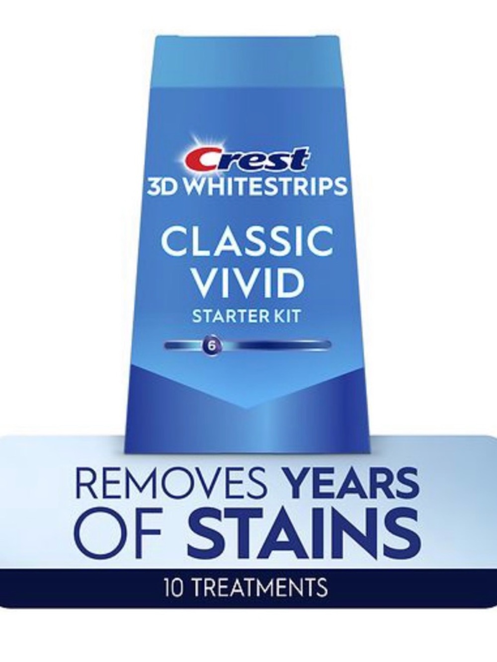 New/Not Opened- Crest 3D Whitestrips Classic Vivid Starter Kit - Blue